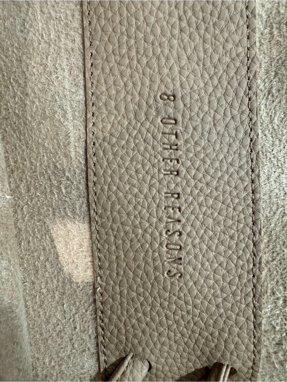 8 Other Reasons Beige Pebbled Leather Tote - Picture 3 of 3